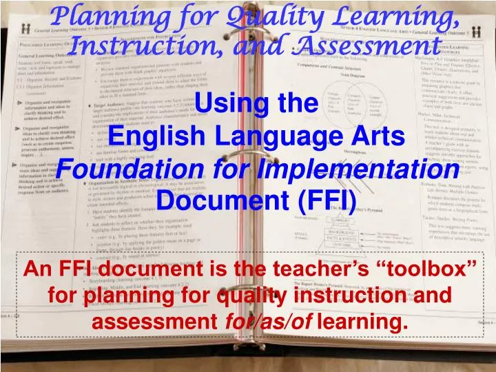 using the english language arts foundation for implementation document ffi