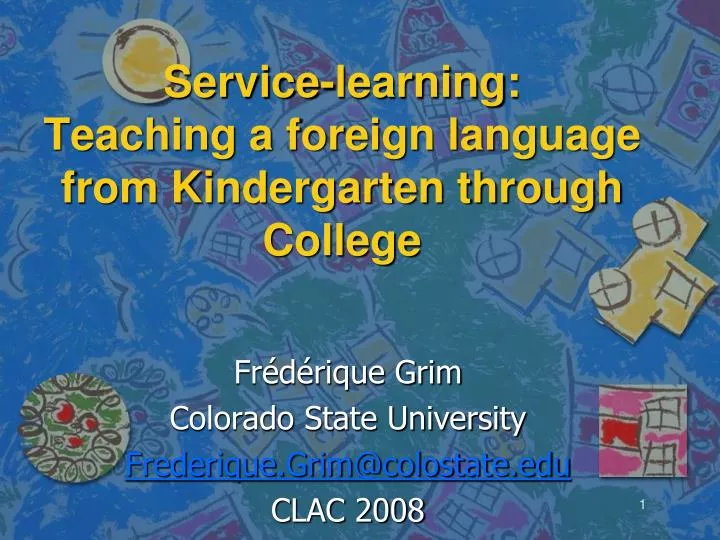 service learning teaching a foreign language from kindergarten through college