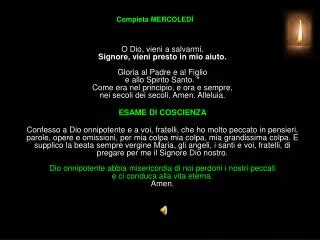 compieta mercoled