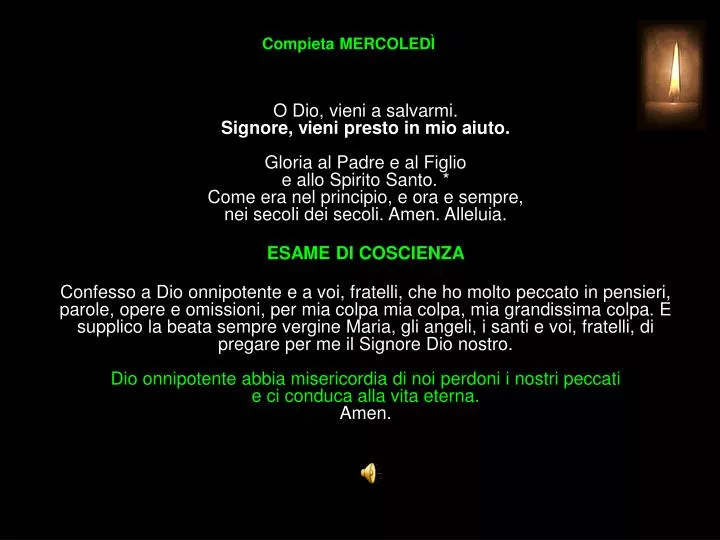 compieta mercoled