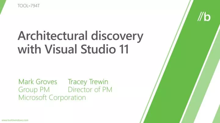 architectural discovery with visual studio 11