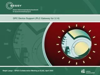 OPC Device Support (PLC Gateway for 3.14)