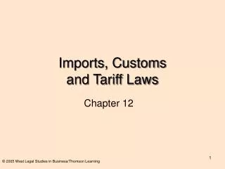 imports customs and tariff laws