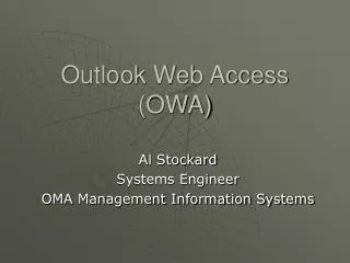 Outlook Web Access (OWA)