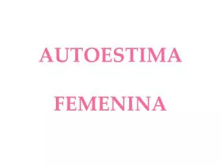 autoestima femenina
