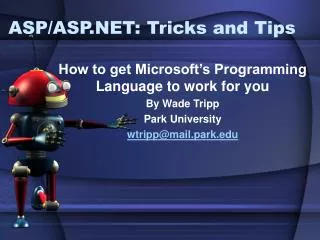 ASP/ASP.NET: Tricks and Tips