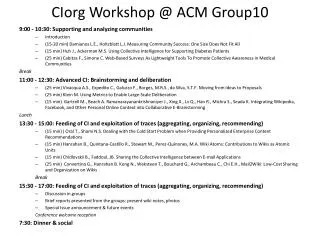 CIorg Workshop @ ACM Group10