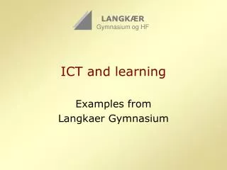 ICT and learning