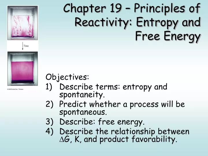 chapter 19 principles of reactivity entropy and free energy