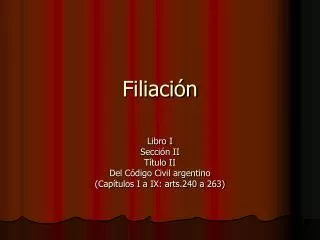 filiaci n