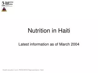 Nutrition in Haiti