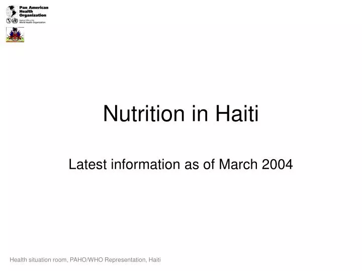 nutrition in haiti