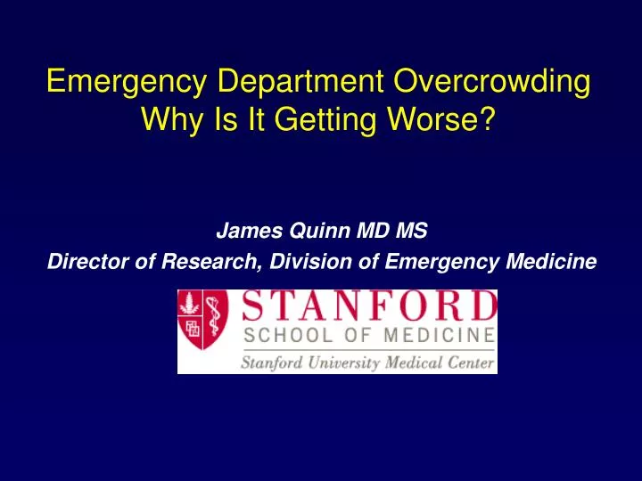 emergency department overcrowding why is it getting worse