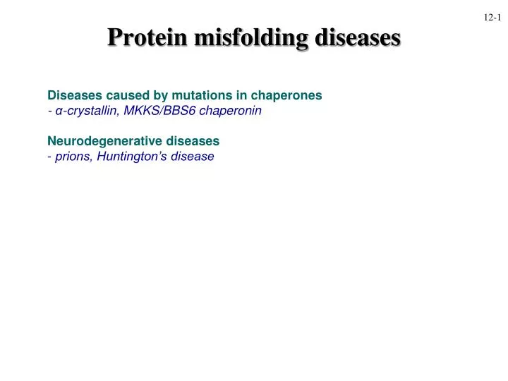 protein misfolding diseases