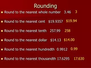rounding