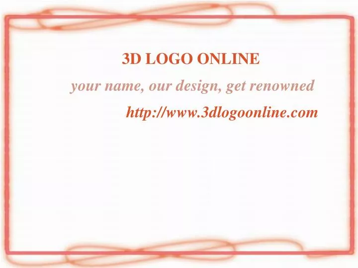 3d logo online your name our design get renowned http www 3dlogoonline com