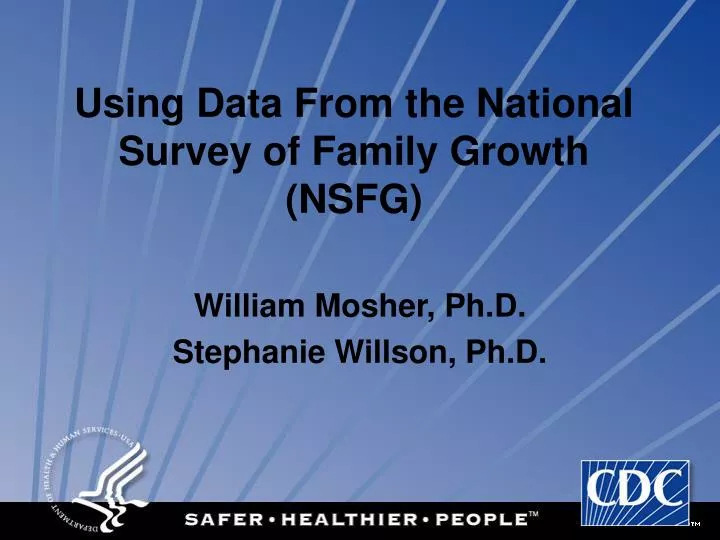 using data from the national survey of family growth nsfg
