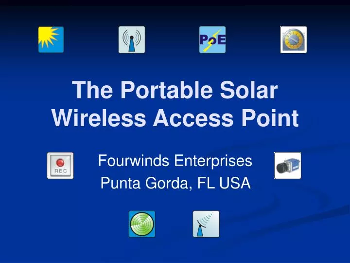 the portable solar wireless access point