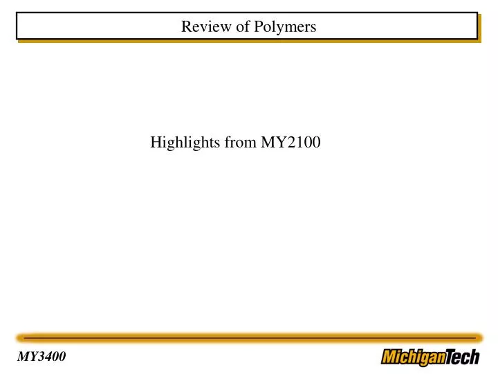 review of polymers