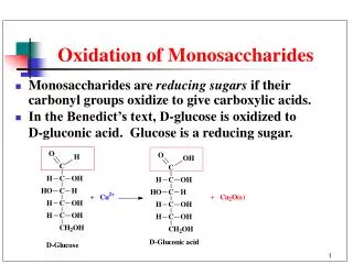 Oxidation of Monosaccharides