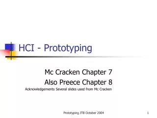 HCI - Prototyping