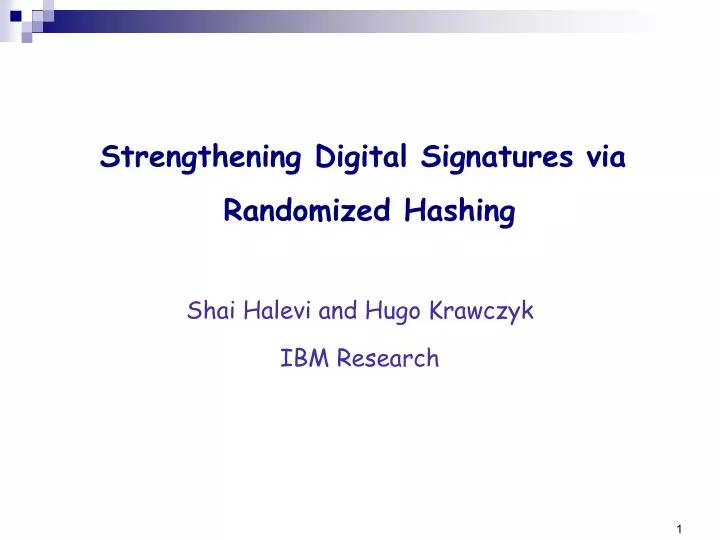 shai halevi and hugo krawczyk ibm research