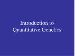 Introduction to Quantitative Genetics