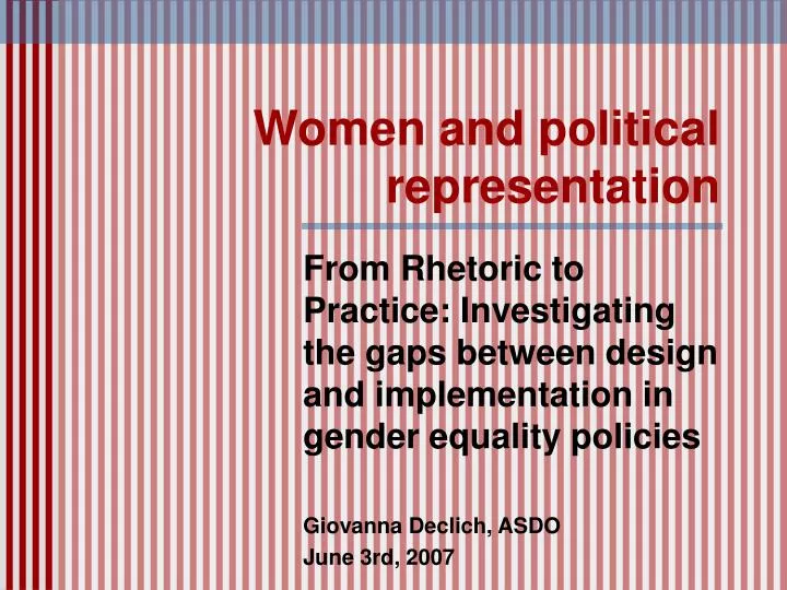 women and political representation