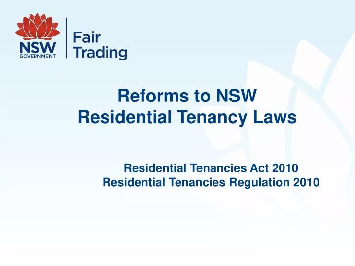 reforms to nsw residential tenancy laws