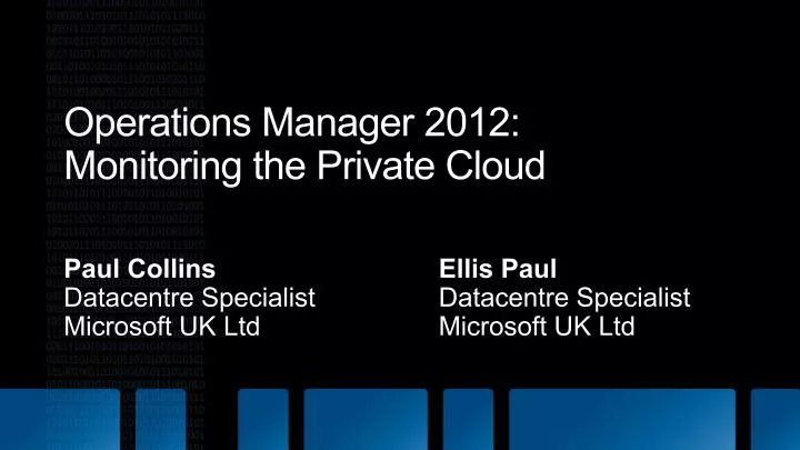 operations manager 2012 monitoring the private cloud