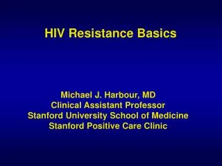 HIV Resistance Basics