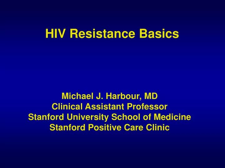hiv resistance basics