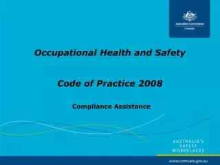 Occupational Health and Safety Code of Practice 2008