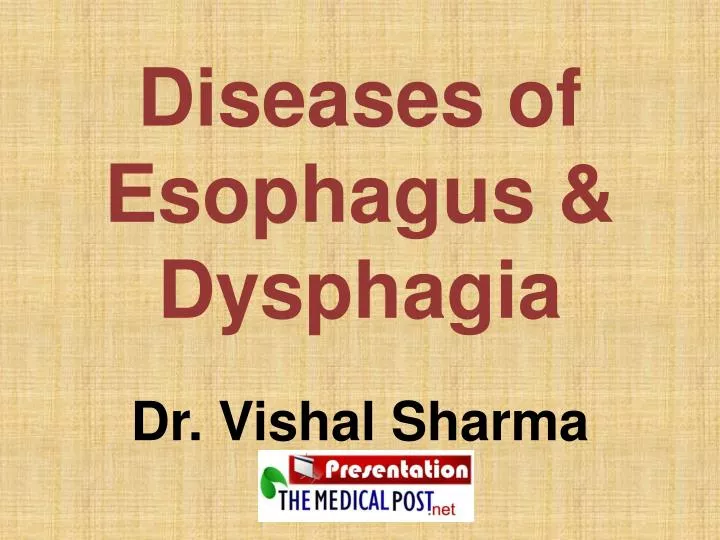 diseases of esophagus dysphagia