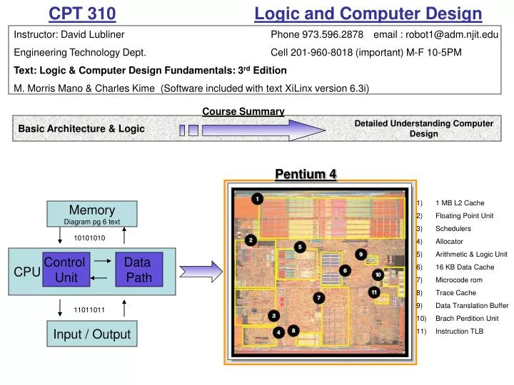 cpt 310 logic and computer design