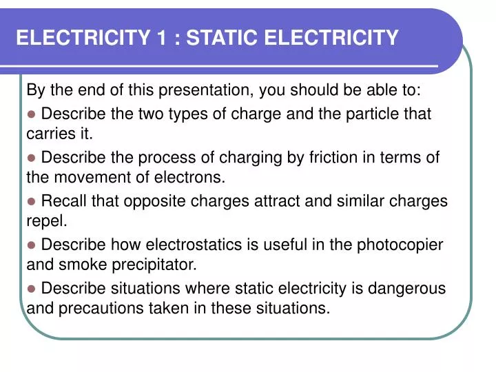 electricity 1 static electricity