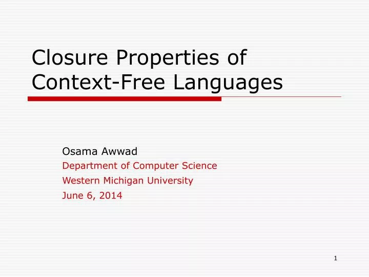 closure properties of context free languages