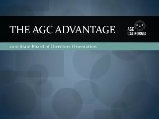 THE AGC ADVANTAGE