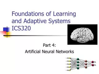 Foundations of Learning and Adaptive Systems ICS320