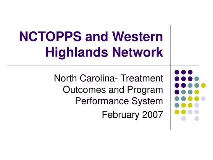 nctopps and western highlands network