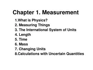 Chapter 1. Measurement