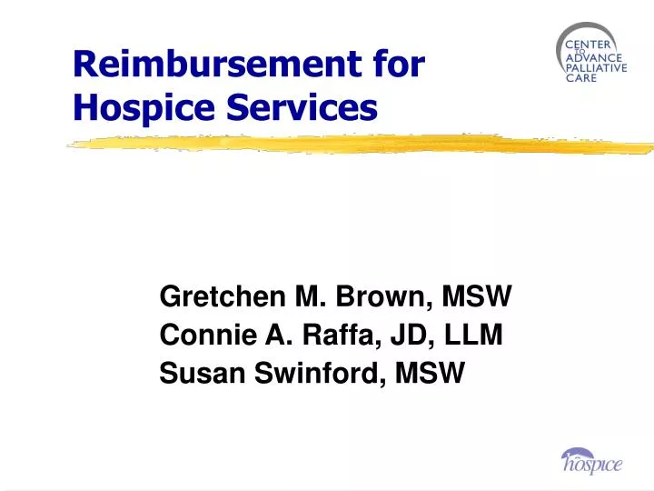 reimbursement for hospice services