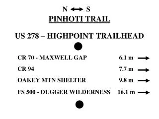 PINHOTI TRAIL US 278 – HIGHPOINT TRAILHEAD