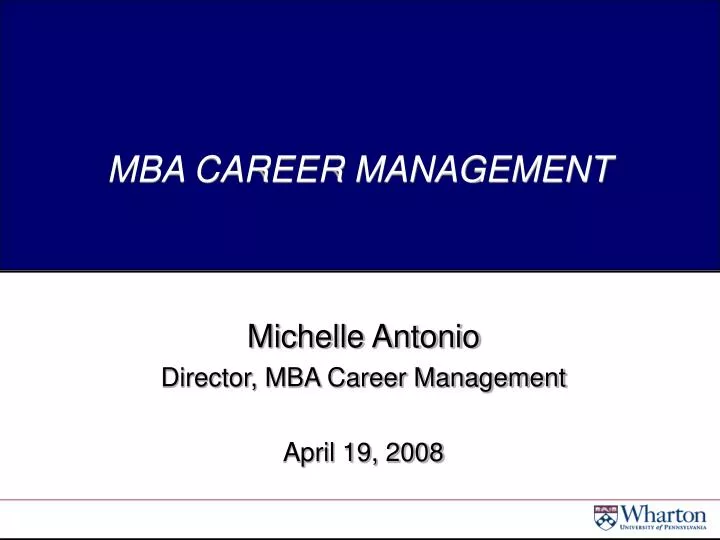 mba career management