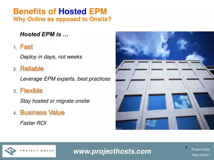 benefits of hosted epm why online as opposed to onsite