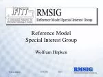 Reference Model Special Interest Group - slide 1
