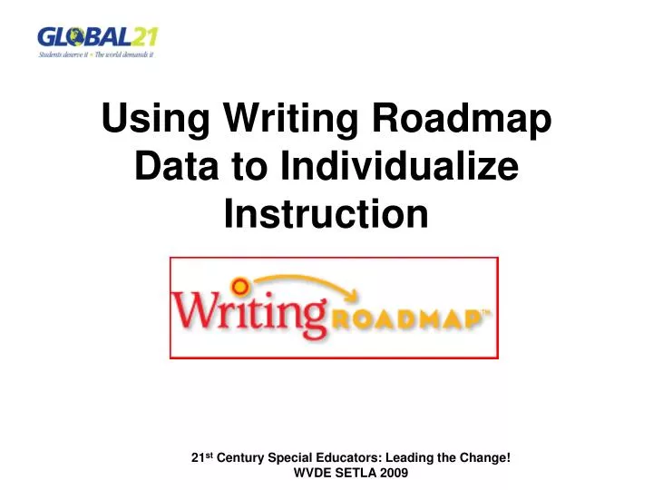 using writing roadmap data to individualize instruction n