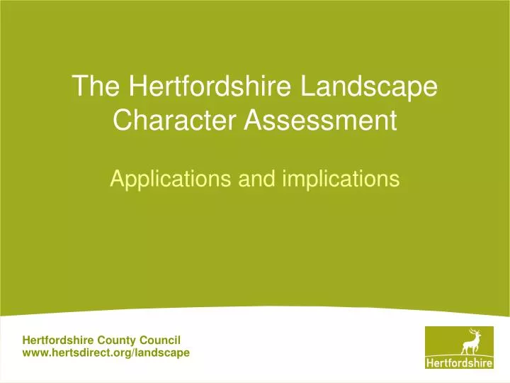 the hertfordshire landscape character assessment