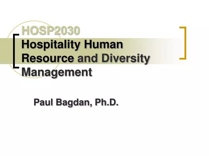 hosp2030 hospitality human resource and diversity management