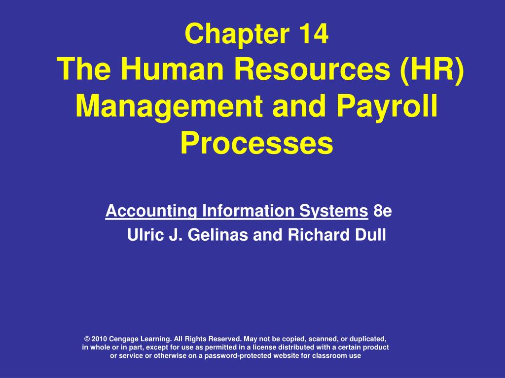 PPT - Chapter 14 The Human Resources (HR) Management and Payroll ...